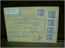 Paketavi med 5 st stämplade frimärken - 1962 - Hägersten 9 till Övre Ullerud