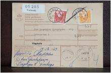Frimärken på adresskort - stämplat 1964 - Vetlanda - Forshaga 
