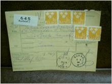 Paketavi med 5 st stämplade frimärken - 1964 - Karlstad 2 till Sunne