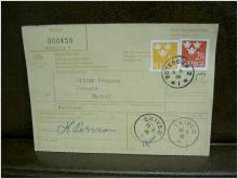 Paketavi med stämplade frimärken - 1965 - Göteborg 2 till Skived