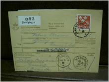 Paketavi med stämplade frimärken - 1965 - Jönköping 6 till Ransäter