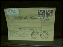Paketavi med stämplade frimärken - 1965 - Stockholm 3 till Lindesberg