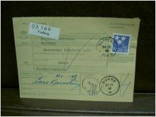 Paketavi med stämplade frimärken - 1964 - Varberg till Sunne