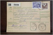 Frimärken på adresskort - stämplat 1964 - Albacken - Lungsund