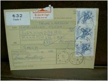 Bräckligt + Paketavi med stämplade frimärken - 1972 - Floda 1 till Munkfors 2