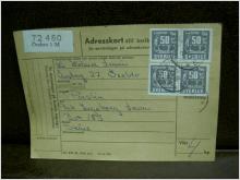 Paketavi med stämplade frimärken - 1962 - Örebro 1 till Skåre