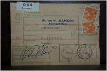 Frimärken  på adresskort - stämplat 1963 - Forshaga - Munkfors
