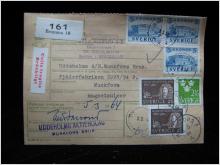 Adresskort med stämplade frimärken - 1964 - Bromma till Munkfors