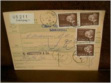 Paketavi med stämplade frimärken - 1964 - Linköping 1 till Sunne
