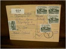 Paketavi med 5 st stämplade frimärken - 1964 - Rimbo till Sunne