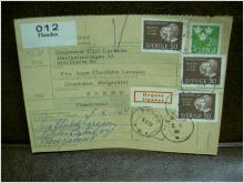 Paketavi med stämplade frimärken + Ilpaket - 1964 - Handen till Sunne