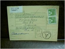 Paketavi med stämplade frimärken - 1964 - Kallhäll 1 till Sunne