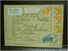 Paketavi med stämplade frimärken + bräckligt - 1964 - Stockholm 42 till Sunne