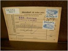 Paketavi med stämplade frimärken - 1964 - Malmö 6 till Sunne