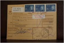 Bräckligt + 10 st Frimärken  på adresskort - stämplat 1963 - Stockholm 11 - Sunne 
