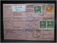 Adresskort med stämplade frimärken - 1962 - Malmö till Munkfors