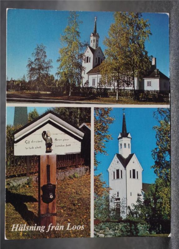 Los kyrka - Uppsala Stift //  2 äldre vykort