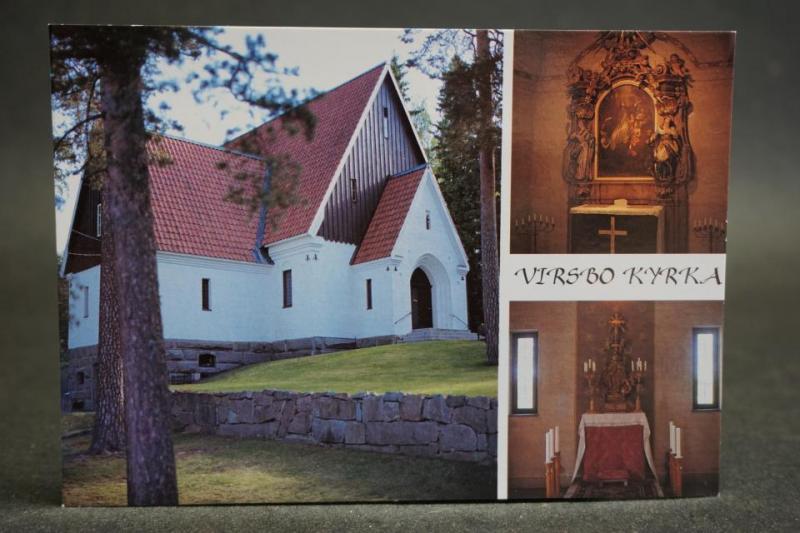 Virsbo kyrka - äldre vykort  - Västerås Stift