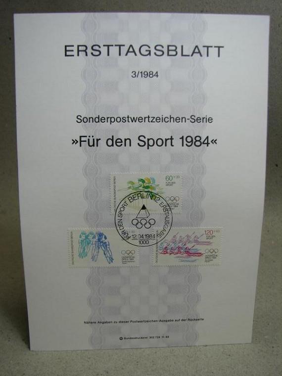 FDC - Ersttagsblatt - 3/1984