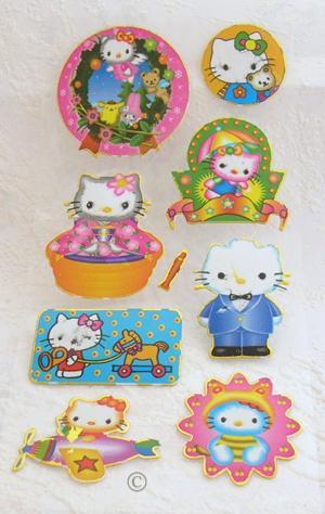 6 ark med Hello Kitty-stickers! + Bonus och portofritt!