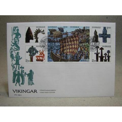 FDC Vinjett - Vikingar - 28/3 1990               