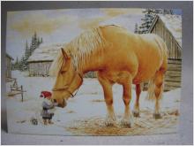 vykort Nr: 243 - Tomten klappar hästen - Jan Bergerlind