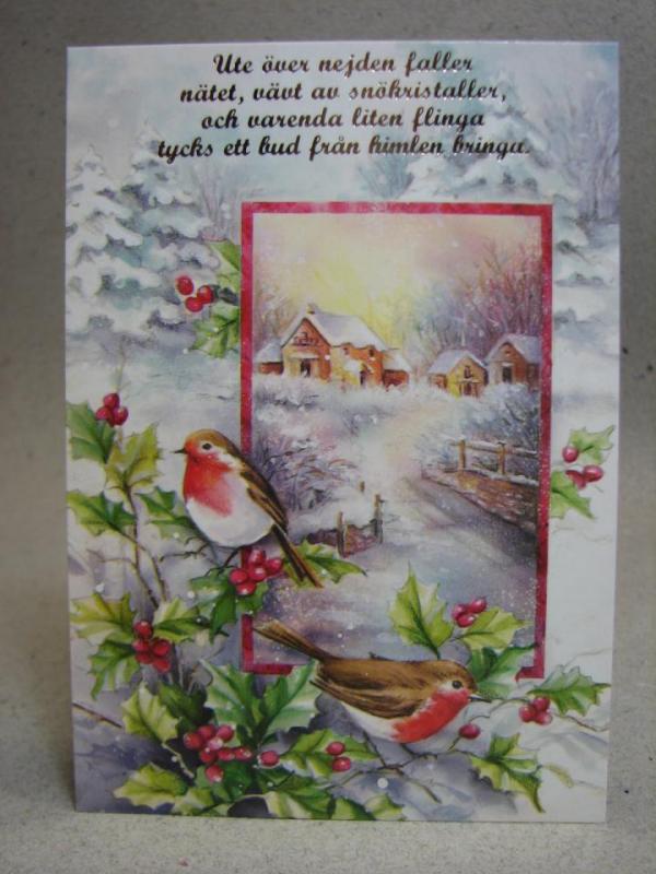 Oskrivet vykort - Julkort med text