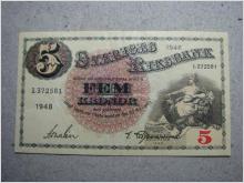 5 Kronor 1948 - Fin sedel 