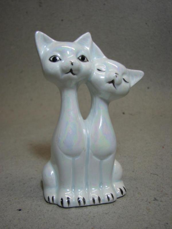 Katt - Figurin med katter / Porslin