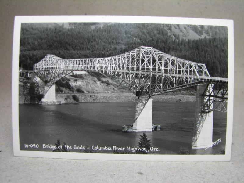 Bridge of the Gods Columbia River Highway Oregon Oskrivet gammalt vykort