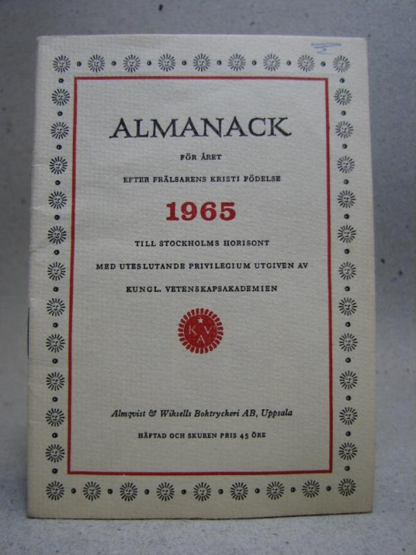 Almanacka - 1965