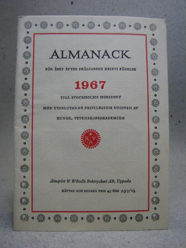 Almanacka - 1967