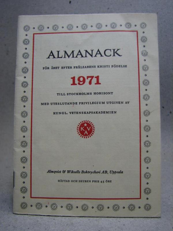 Almanacka - 1971
