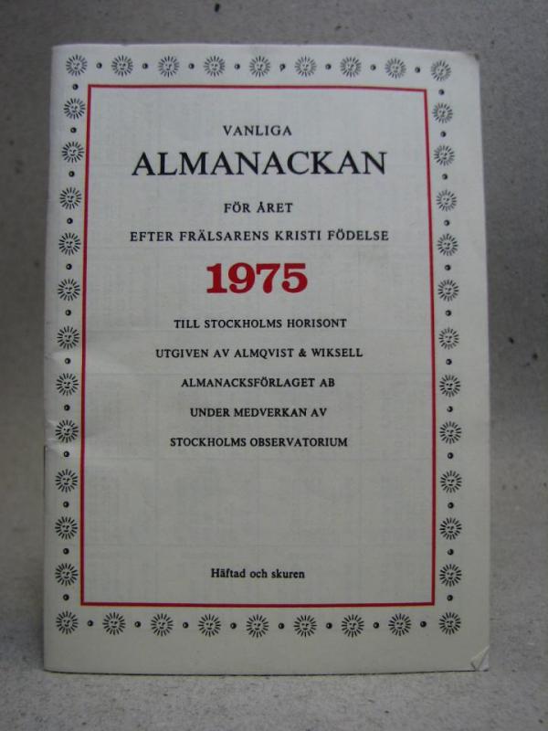 Almanacka - 1975