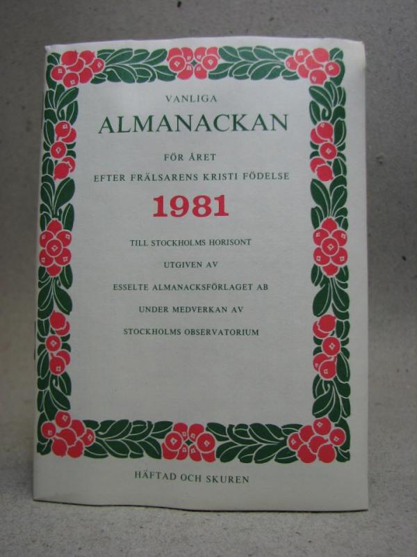 Almanacka - 1981