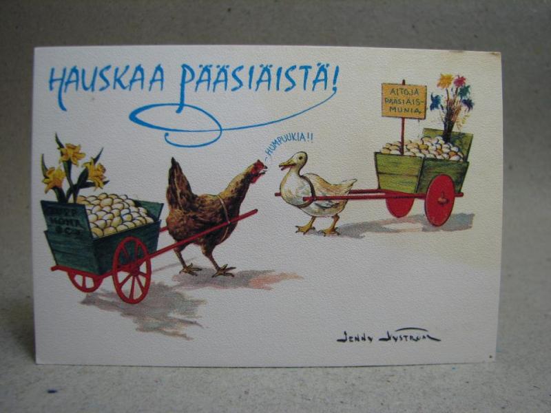Finskt Påskkort - Äggtransport - Finland