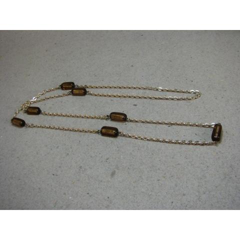 Halsband Kedja med 7  glaspärlor