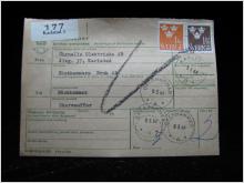 Adresskort med stämplade frimärken - 1964 - Karlstad till Bäckhammar