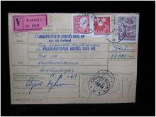 Adresskort med stämplade frimärken - 1964 - Karlstad till Kristinehamn