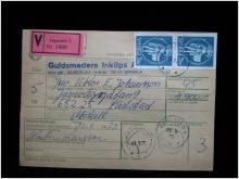 Adresskort med stämplade frimärken - 1972 - Uppsala till Karlstad