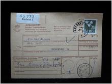 Adresskort med stämplat frimärke - 1964 - Karlstad till Munkfors