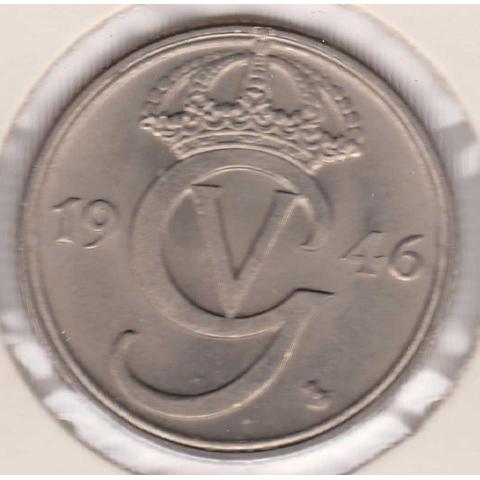 Sverige - 50 öre 1946 nickel kv. 01/0 (ex J.Pedersen)