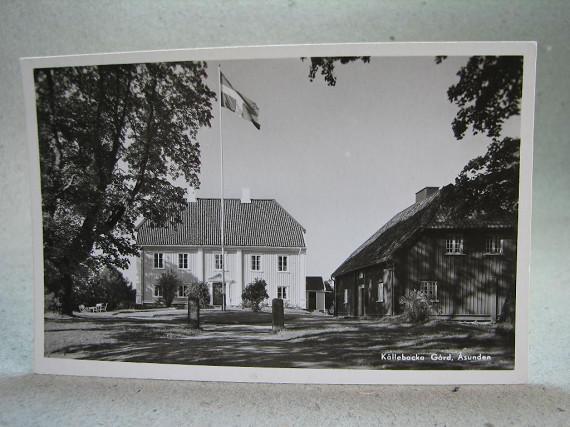 Gammalt vykort - Källebacka gård - Åsunden