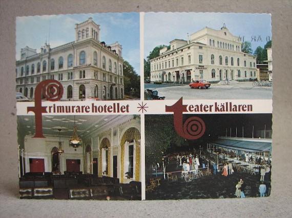 Vykort - Frimurarhotellet Teaterkällaren - Kalmar 1986