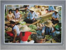 Vykort - Folkliv - The flooting market - Thailand