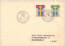 FDC 6/6 1955 Svenska flaggans dag