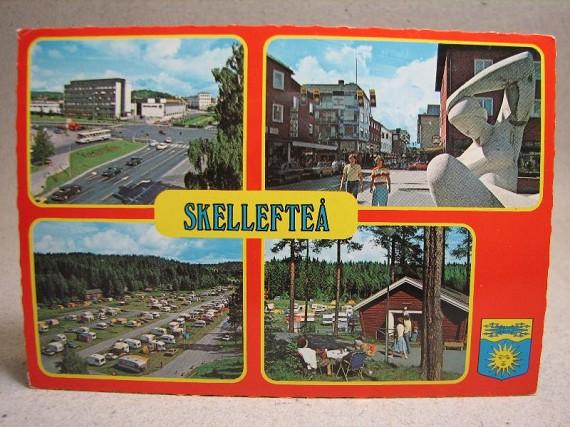 Äldre vykort - Camping Bilar Folkliv - Skellefteå