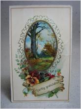 Antikt vykort - Hjärtlig Gratulation - Vackert motiv 1912
