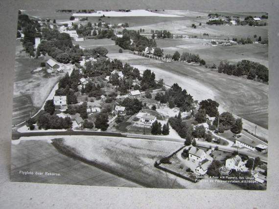 Vykort - Flygfoto över Rekarne 1966