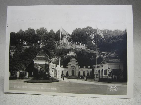 Gammalt vykort - Skansen 1933 - Stockholm